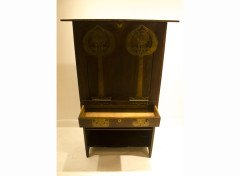 C. R. Mackintosh. A cypress wood and brass writing cabinet merly green stained - Thumbnail 5