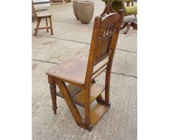 Bruce Talbert for Gillows. An Oak Gothic Revival metamorphic library chair - Thumbnail 3