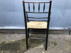 William Morris. A pair of Sussex rush seat Armchair - Thumbnail 7