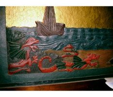 Morris & Co. (possibly). An outstanding pure Arts & Crafts three fold walnut screen - Thumbnail 10