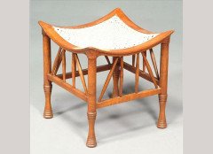 Liberty & Co. A walnut Thebes stool - Thumbnail 1