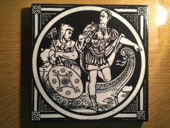 John Moyr Smith for Mintons Set of Eight Shakespearean 6″ Black Tiles - Thumbnail 10