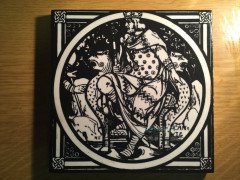 John Moyr Smith for Mintons Set of Eight Shakespearean 6″ Black Tiles - Thumbnail 12
