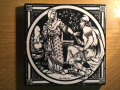 John Moyr Smith for Mintons Set of Eight Shakespearean 6″ Black Tiles - Thumbnail 14