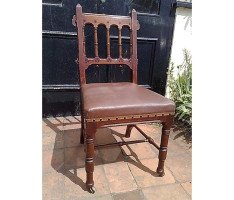 Bruce Talbert for Gillows. Rare Gothic Revival chair - Thumbnail 2