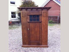 M. H. Baillie Scott Attributed, an Arts & Crafts single wardrobe - Thumbnail 1