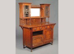 Shapland & Petter. An Oak and marquetry sideboard - Thumbnail 1