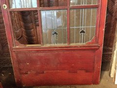 A period Arts & Crafts stained glass door - Thumbnail 2