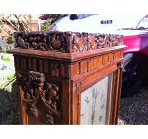 An important Gothic Revival Oak bracket clock from Middlesex Guildhall - Thumbnail 6