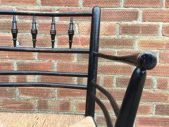 William Morris. A pair of Sussex rush seat Armchair - Thumbnail 9