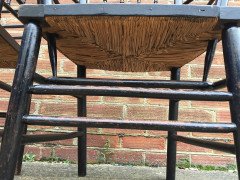 William Morris. A pair of Sussex rush seat Armchair - Thumbnail 12