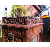 An important Gothic Revival Oak bracket clock from Middlesex Guildhall - Thumbnail 14