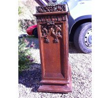An important Gothic Revival Oak bracket clock from Middlesex Guildhall - Thumbnail 16