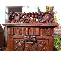 An important Gothic Revival Oak bracket clock from Middlesex Guildhall - Thumbnail 20