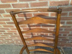 C. R. Ashbee for Guild of Handicraft. A beech ladderback Armchair with a re-rushed seat - Thumbnail 22