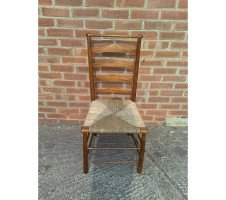 C. R. Ashbee for Guild of Handicraft. A beech ladderback Armchair with a re-rushed seat - Thumbnail 30