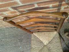 C. R. Ashbee for Guild of Handicraft. A beech ladderback Armchair with a re-rushed seat - Thumbnail 32