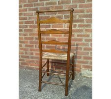 C. R. Ashbee for Guild of Handicraft. A beech ladderback Armchair with a re-rushed seat - Thumbnail 35