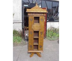 Richard Norman Shaw for W J Mackay Co. Rare Gothic Revival revolving bookcase designed for The Tabard Inn - Thumbnail 2