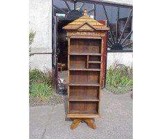 Richard Norman Shaw for W J Mackay Co. Rare Gothic Revival revolving bookcase designed for The Tabard Inn - Thumbnail 4