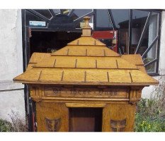 Richard Norman Shaw for W J Mackay Co. Rare Gothic Revival revolving bookcase designed for The Tabard Inn - Thumbnail 6