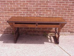 W. R. Lethaby for Marsh Jones and Cribb. A good two drawer Gothic Revival/Aesthetic library table - Thumbnail 3