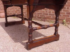 W. R. Lethaby for Marsh Jones and Cribb. A good two drawer Gothic Revival/Aesthetic library table - Thumbnail 7