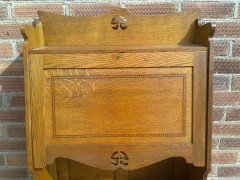 A Good Quality Arts & Crafts Oak Bureau Bookcase - Thumbnail 5