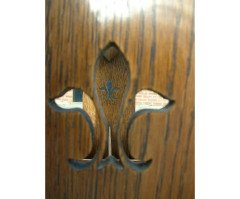 Harris Lebus. Arts & Crafts Oak Bookcase/magazine Rack - Thumbnail 4