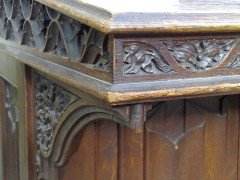 A W N Pugin (style of). A Gothic Revival oak Davenport - Thumbnail 13
