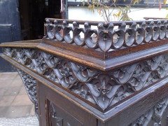 A W N Pugin (style of). A Gothic Revival oak Davenport - Thumbnail 15