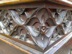 A W N Pugin (style of). A Gothic Revival oak Davenport - Thumbnail 16
