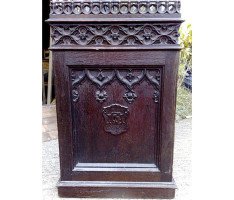 A W N Pugin (style of). A Gothic Revival oak Davenport - Thumbnail 25