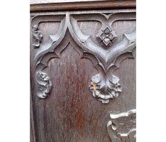 A W N Pugin (style of). A Gothic Revival oak Davenport - Thumbnail 28