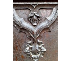 A W N Pugin (style of). A Gothic Revival oak Davenport - Thumbnail 30