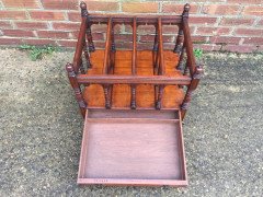 Bruce Talbert for Gillows. A mahogany Canterbury with turned finials and incised uprights - Thumbnail 10