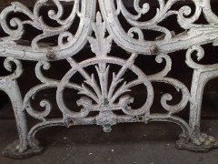 Coalbrookdale. A Rare Cast Iron Double Back to Back Garden Seat - Thumbnail 6
