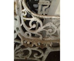 Coalbrookdale. A Rare Cast Iron Double Back to Back Garden Seat - Thumbnail 9