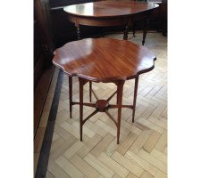 Morris & Co. A rare fine quality side table with shaped top and six legs - Thumbnail 1