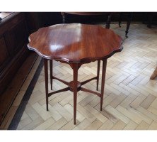 Morris & Co. A rare fine quality side table with shaped top and six legs - Thumbnail 2