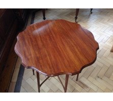 Morris & Co. A rare fine quality side table with shaped top and six legs - Thumbnail 4