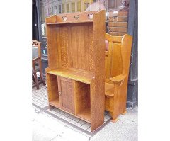 Liberty & Co. A Oak bookcase with squashed heart - Thumbnail 2