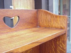 Liberty & Co. A Oak bookcase with squashed heart - Thumbnail 3