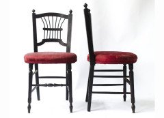 Dante Rossetti for Morris & Co. A pair of chairs originally rush seated - Thumbnail 2