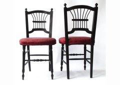 Dante Rossetti for Morris & Co. A pair of chairs originally rush seated - Thumbnail 3