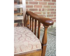 Sculptural Arts & Crafts Reclining Oak Armchair c.1900 - Thumbnail 8