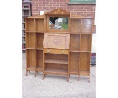 An Arts & Crafts Oak Bureau Bookcase - Thumbnail 1