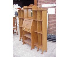 Arts & Crafts Oak Bureau Bookcase - Thumbnail 2