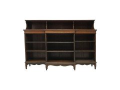 George Jack for Morris & Co. A super quality breakfront walnut open bookcase - Thumbnail 2