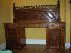 Edwards and Roberts. A Gothic revival oak sideboard/buffet - Thumbnail 1